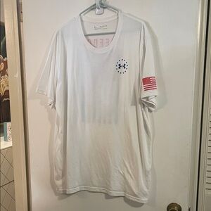 Under Armour Men's White Tee with Flag Detail